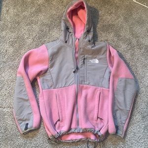 Light Pink and Gray Small Northface Jacket
